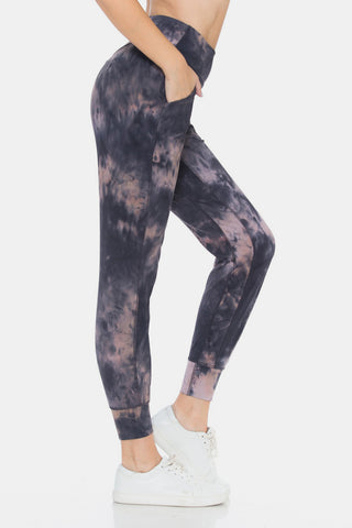 Leggings Depot Tie-Dye High Waist Cropped Leggings Trendsi