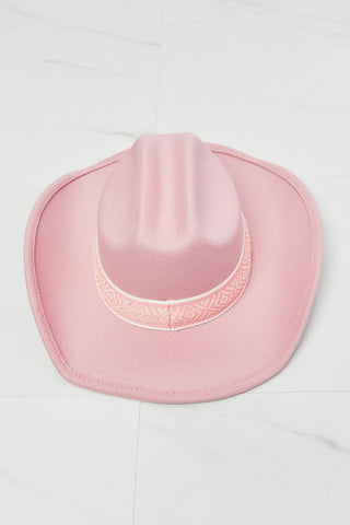 Fame Western Cutie Cowboy Hat in Pink Trendsi