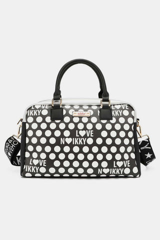 Nicole Lee USA Contrast Polka Dot Handbag Trendsi