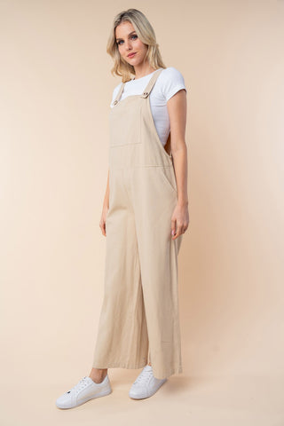 White Birch Sleeveless Wide Leg Jumpsuit Trendsi