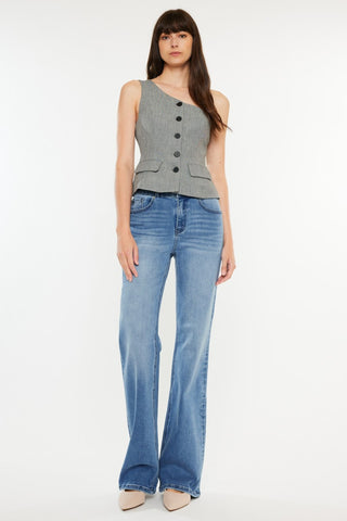 Kancan Ultra High Rise Cat's Whiskers Jeans Trendsi