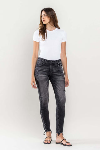 Lovervet Raw Hem Cropped Skinny Jeans Trendsi