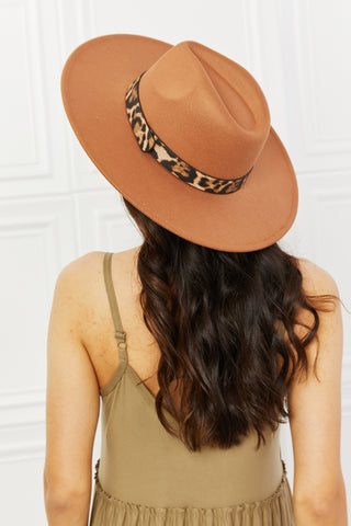 Fame In The Wild Leopard Detail Fedora Hat Trendsi