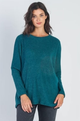 Cherish Apparel Round Neck Long Sleeve Sweater Trendsi