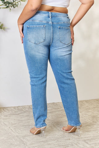 RISEN Full Size Mid Rise Skinny Jeans Trendsi