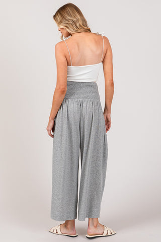 SAGE + FIG Drawstring Smocked High Waist Pants Trendsi