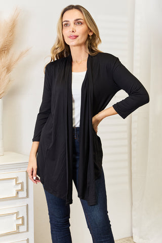 Culture Code Full Size Open Front Cardigan Trendsi