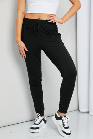 Leggings Depot Drawstring Waist Joggers Trendsi