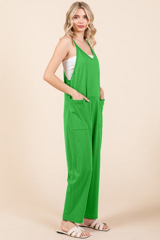 Culture Code Full Size Sleeveless Jumpsuit with Pockets Trendsi