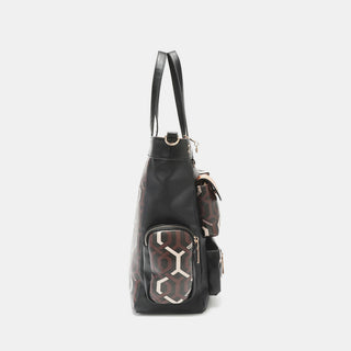 Nicole Lee USA Geometric Pattern Tote Bag Trendsi