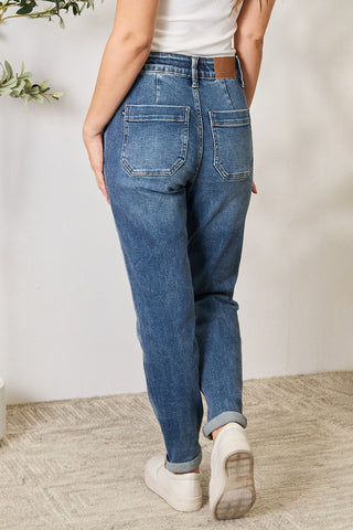 Judy Blue Full Size High Waist Drawstring Denim Jeans Trendsi