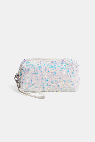 Zenana Colorful Shine Cosmetic Sequin Design Bag Trendsi