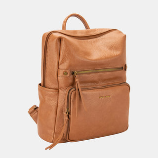 David Jones PU Leather Backpack Bag Trendsi