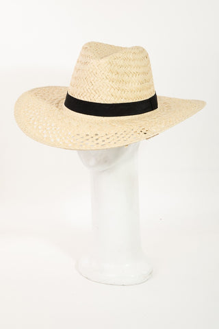 Fame Basket Weave Straw Sun Hat Trendsi