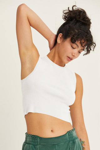 HYFVE Ribbed Knit Cropped Tank Trendsi