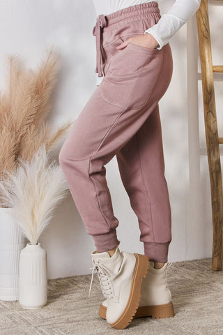 RISEN Drawstring Pocketed Joggers Trendsi