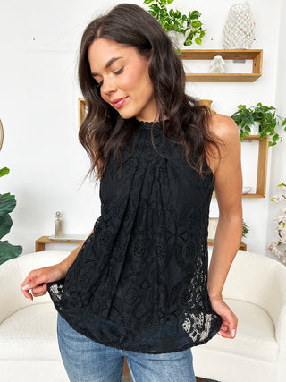 Lace Round Neck Tank Trendsi