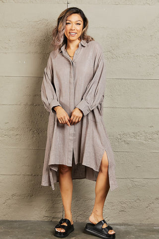 Petal Dew Hold Me Close Button Down Dress Trendsi