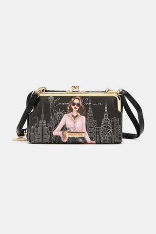 Nicole Lee USA Signature Kiss Lock Crossbody Wallet Trendsi