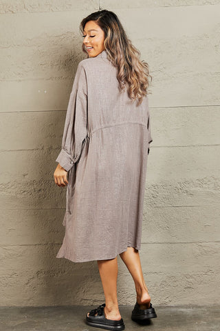 Petal Dew Hold Me Close Button Down Dress Trendsi