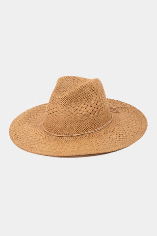 Fame Straw Braided Sun Hat Trendsi