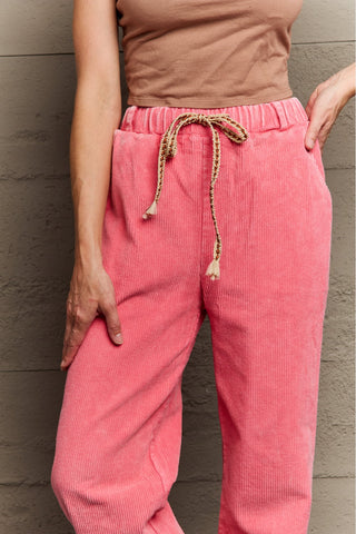 POL  Leap Of Faith Corduroy Straight Fit Pants Trendsi