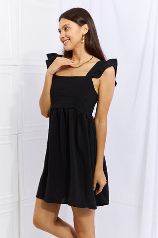 Culture Code Full Size Empire Line Ruffle Sleeve Dress Trendsi