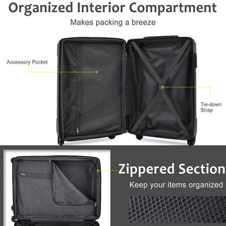 20In Expandable Lightweight Spinner Suitcase with Corner Guards - Black Corner Protectors_6