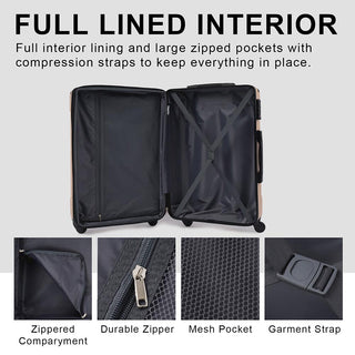 20In Expandable Lightweight Spinner Suitcase with Corner Guards - Black Corner Protectors_7