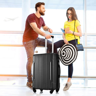 20In Expandable Lightweight Spinner Suitcase with Corner Guards - Black Corner Protectors_14