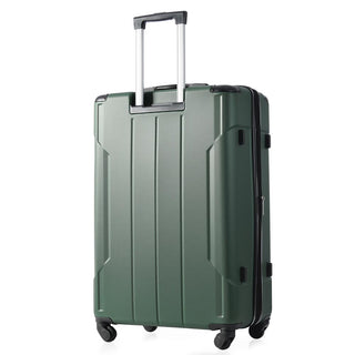 Set of 3 Piece Expandable Lightweight Spinner Suitcase with Corner Guards - Green_4