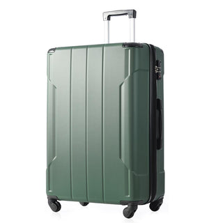 Set of 3 Piece Expandable Lightweight Spinner Suitcase with Corner Guards - Green_3