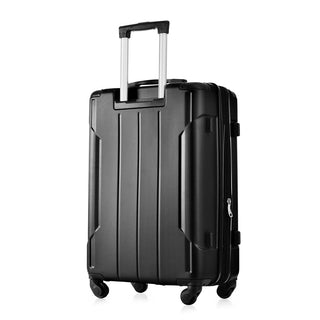 Set of 3 Piece Expandable Lightweight Spinner Suitcase with Corner Guards - Black_2