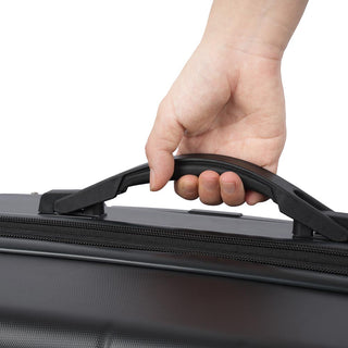 28In Expandable Lightweight Spinner Suitcase with Corner Guards - Black_4