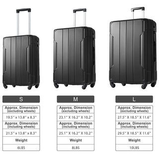 28In Expandable Lightweight Spinner Suitcase with Corner Guards - Black_10