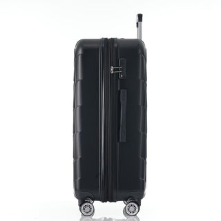 Set of 3 Lightweight Suitcase with TSA Lock and Spinner Wheels - Black_6