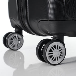 Set of 3 Lightweight Suitcase with TSA Lock and Spinner Wheels - Black_10