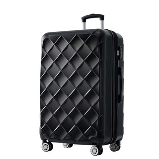 Set of 3 Lightweight Suitcase with TSA Lock and Spinner Wheels - Black_4