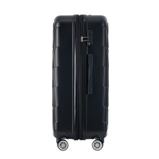 Set of 3 Lightweight Suitcase with TSA Lock and Spinner Wheels - Black_8