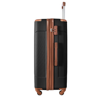 Set of 2 Expandable Hard Side Suitcase with TSA Lock and Spinner Wheels - Black plus Brown_5