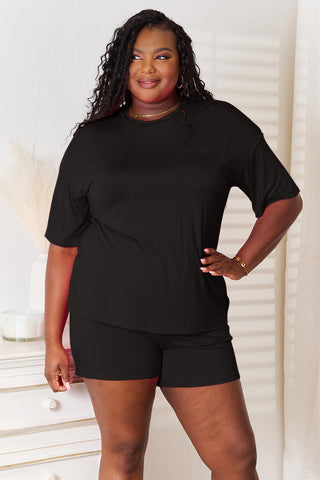 Basic Bae Full Size Soft Rayon Half Sleeve Top and Shorts Set Trendsi