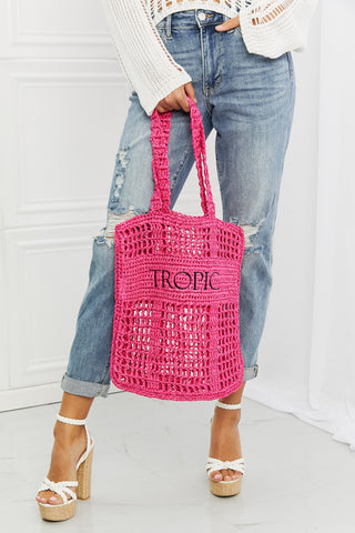 Fame Tropic Babe Staw Tote Bag Trendsi