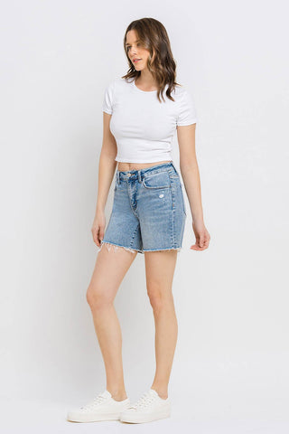 Vervet by Flying Monkey High Rise Denim Shorts Trendsi