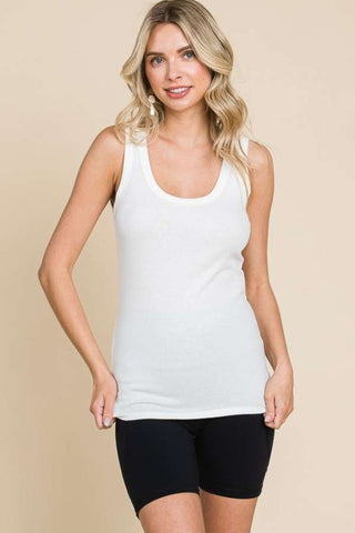 Culture Code Full Size Ribbed Scoop Neck Tank Trendsi