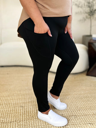 Wide Waistband Sports Leggings Trendsi