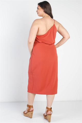 Gilli Full Size Slit One Shoulder Sleeveless Dress Trendsi