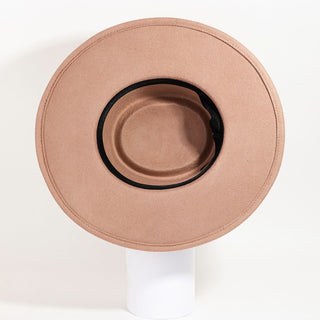 Fame Flat Brim Strap Pork Pie Hat Trendsi