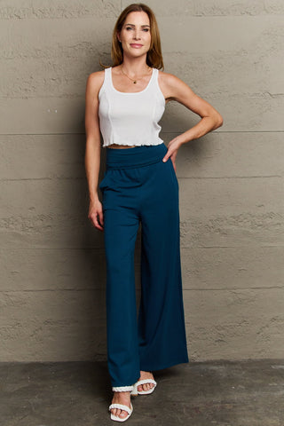 Culture Code My Best Wish Full Size High Waisted Palazzo Pants Trendsi