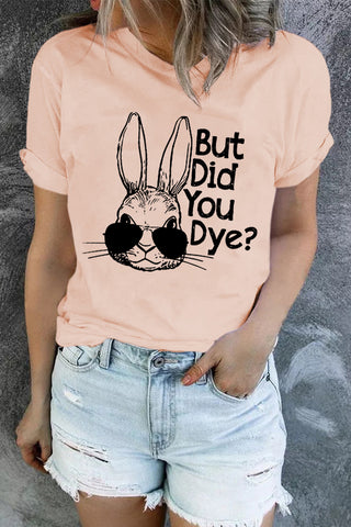 Rabbit Graphic Round Neck T-Shirt Trendsi