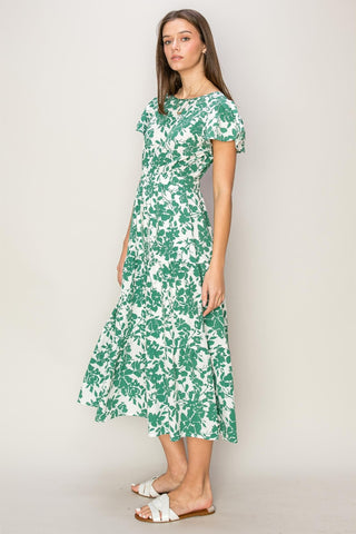 HYFVE Floral Cutout Midi Dress Trendsi